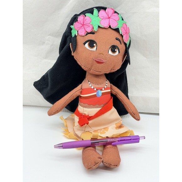 Disney Princess Moana Plush 12" Just Play Canvas Fabric Ragdoll Embroidered Face - Picture 7 of 11